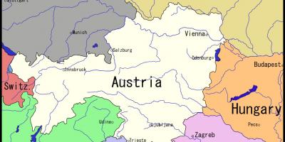 خريطة فيينا والمنطقة المحيطة بها