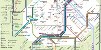 فيينا السكك الحديدية الخفيفة خريطة