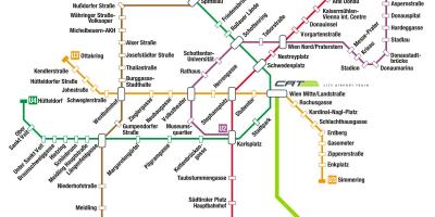 مطار فيينا محطة قطار خريطة