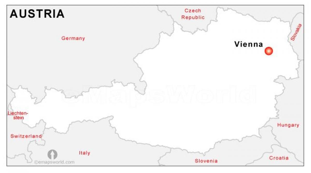 خريطة النمسا رأس المال