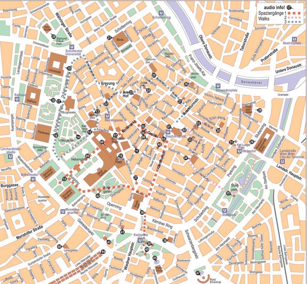 خريطة النمسا مركز فيينا
