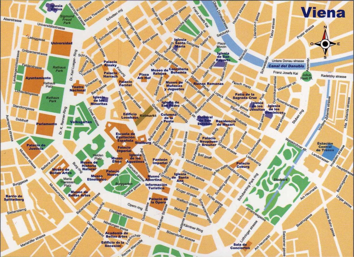 خريطة الشارع وسط فيينا