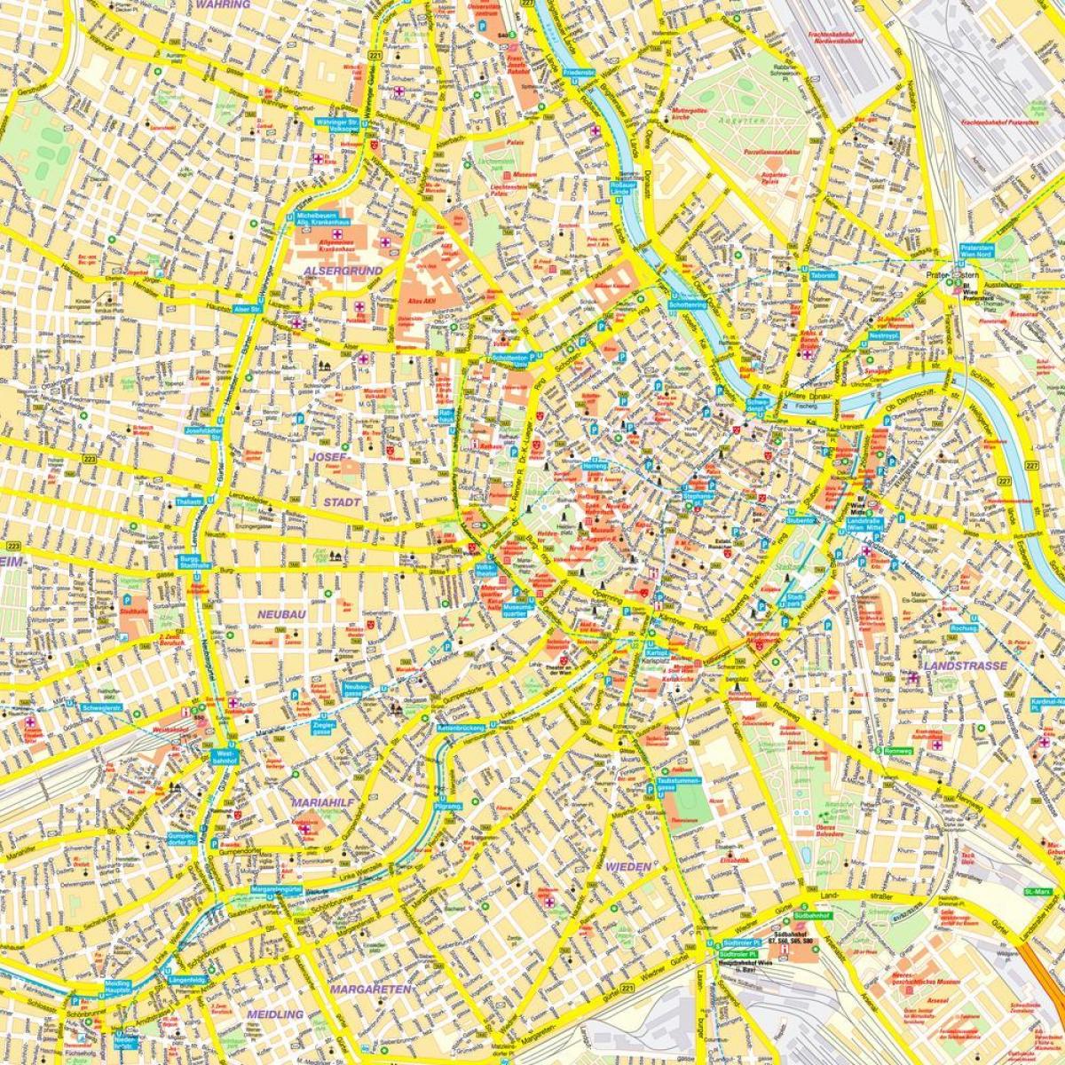 فيينا المدينة الداخلية خريطة