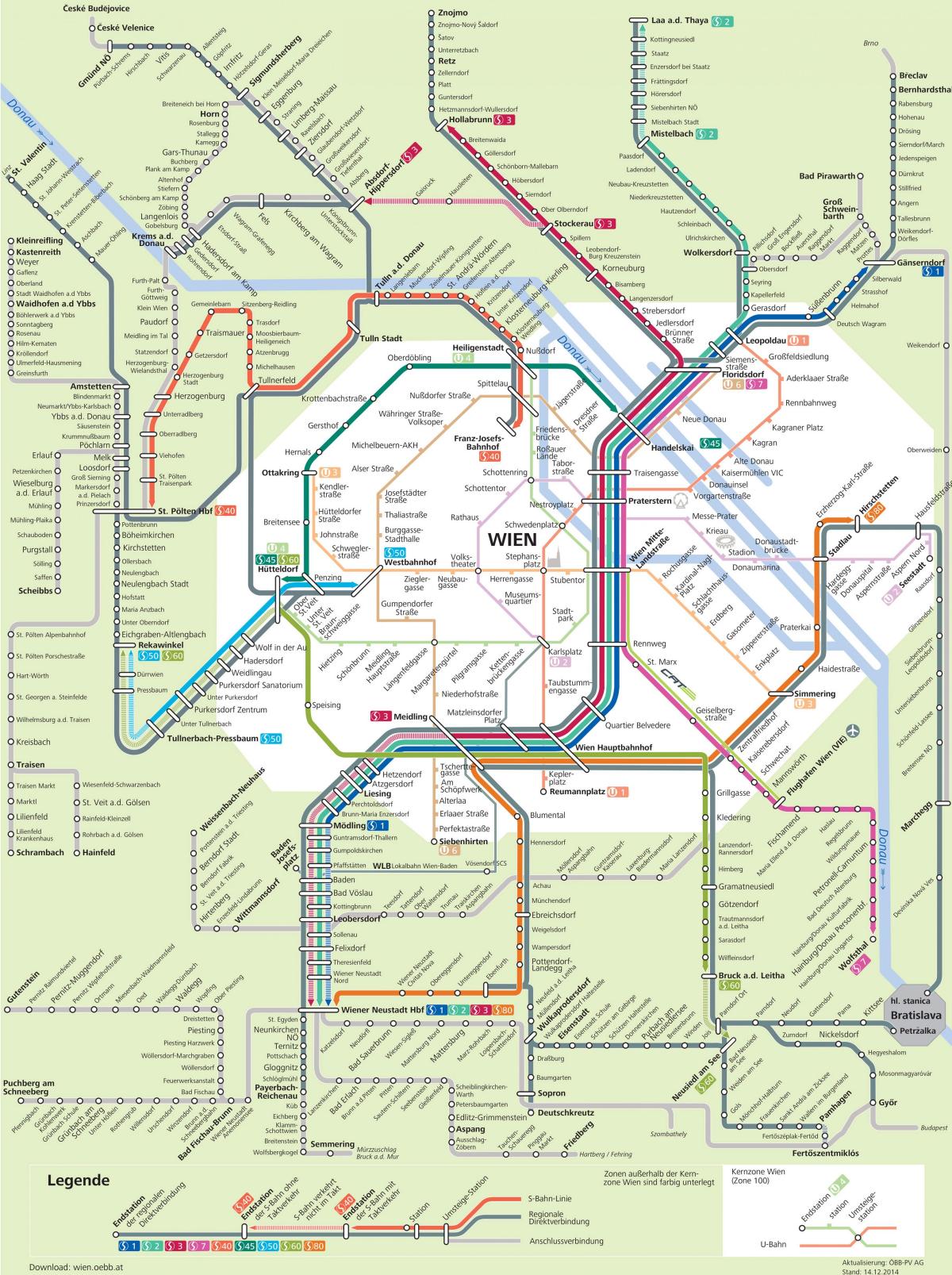 s باهن Wien خريطة