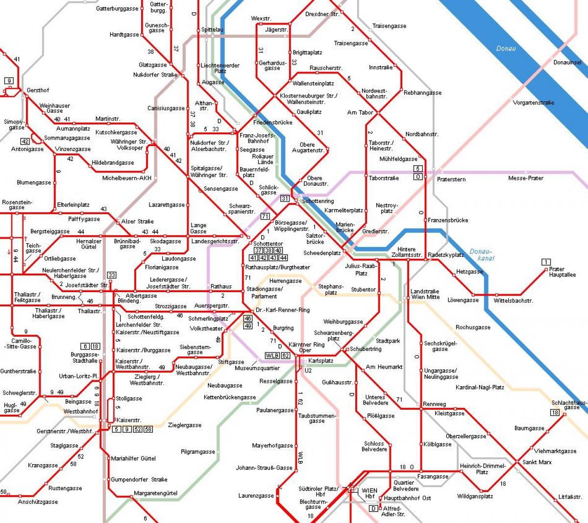فيينا القطار خريطة