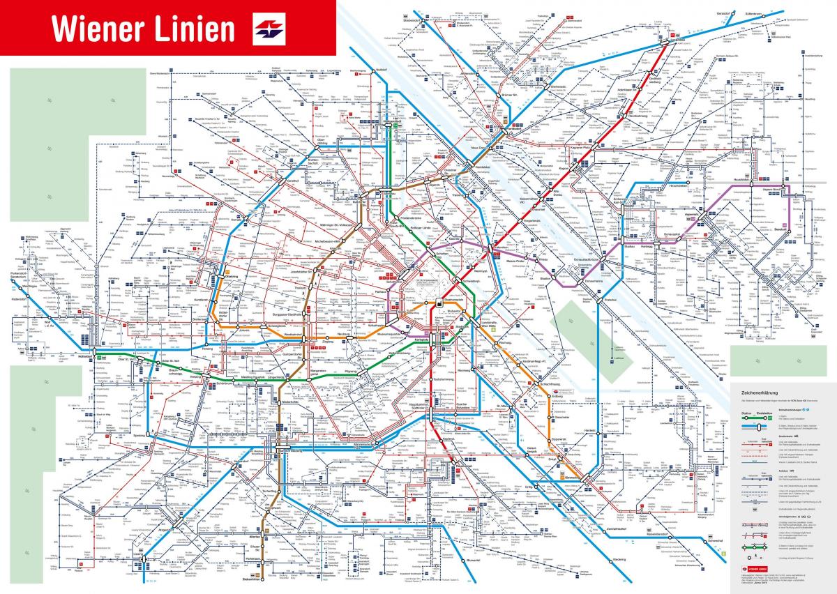 خريطة فيينا نظام نقل عام