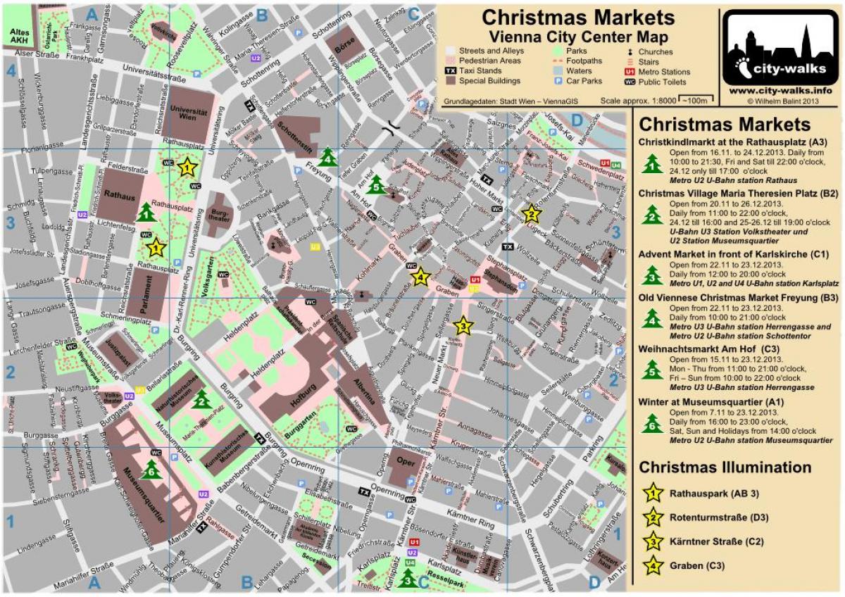 خريطة فيينا سوق عيد الميلاد