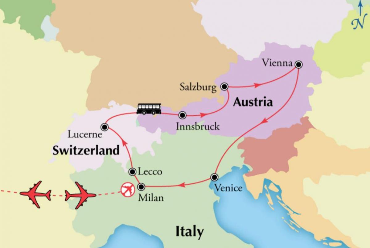 خريطة فيينا switzerlan