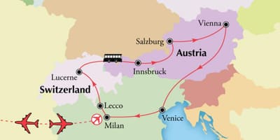 خريطة فيينا switzerlan