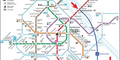 خريطة Wien mitte station